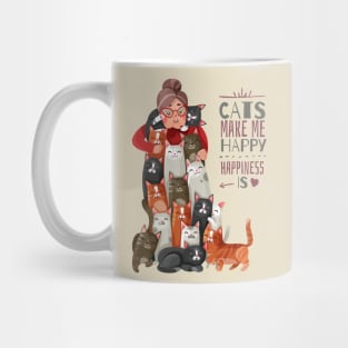 Cat Makes Me Happy Mug